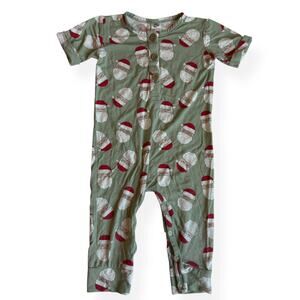 Santa Bamboo Holiday Pajama Romper 18-24 months